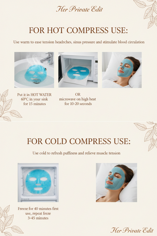 Her Private Edit™ | Reusable Facial Ice Gel Mask & Eye Patches Set