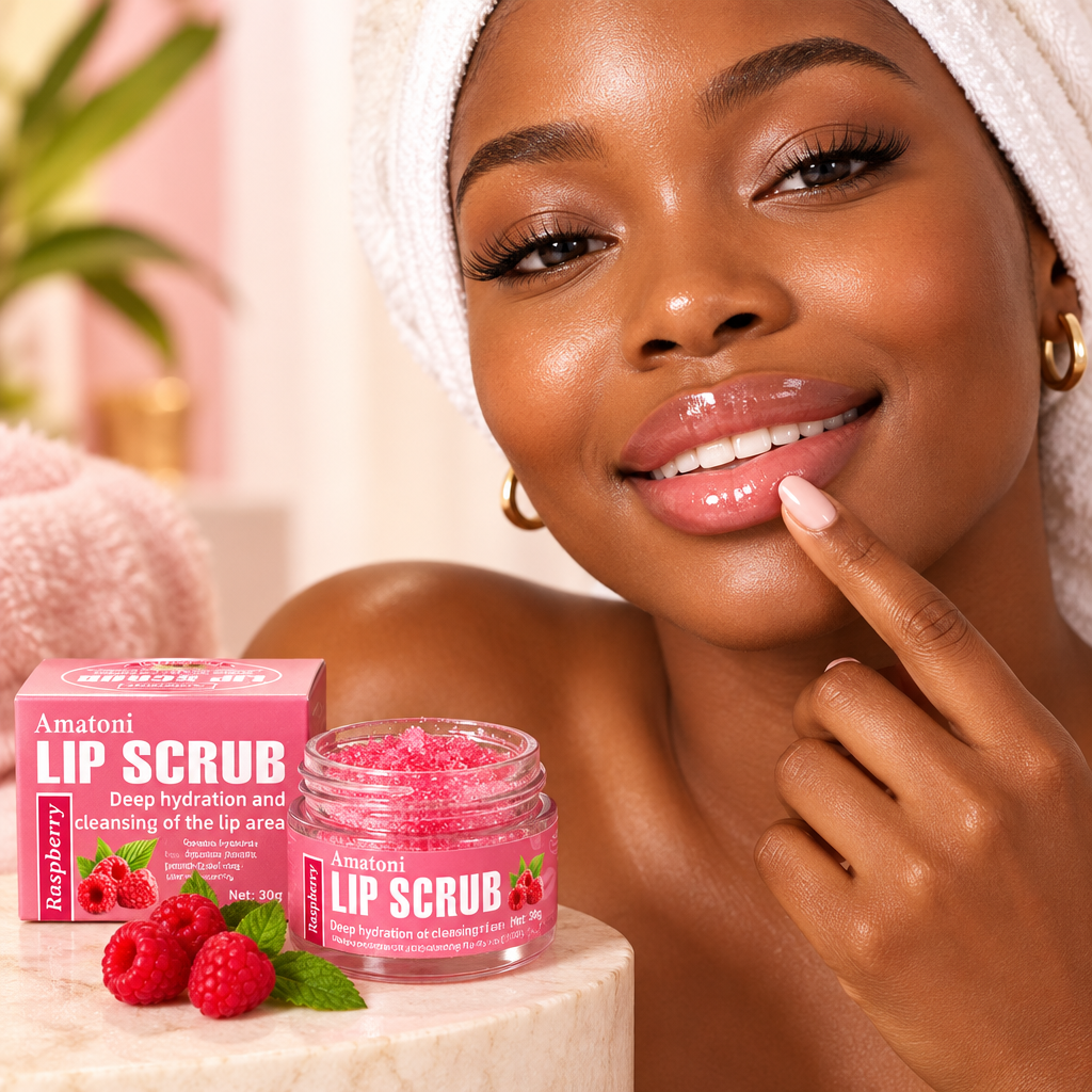 Raspberry Lip Scrub - After Results