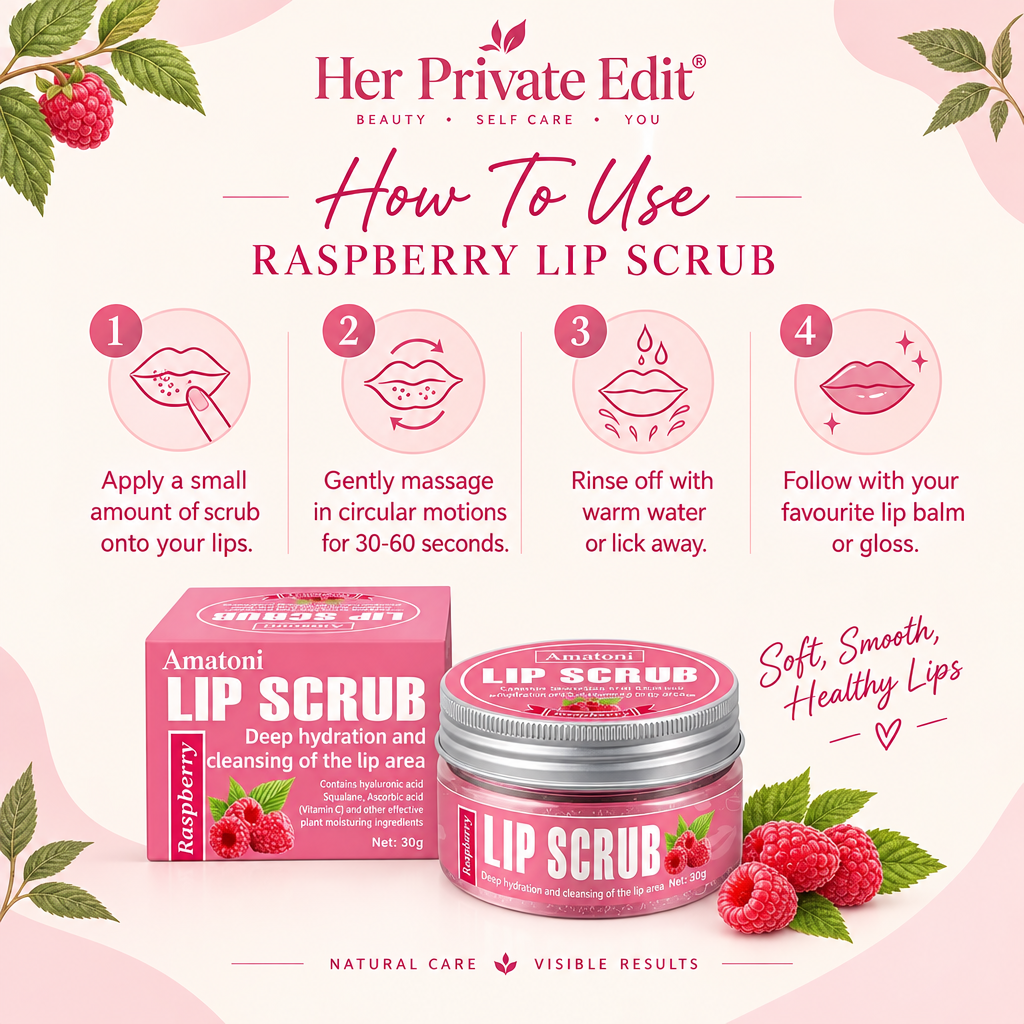 Raspberry Lip Scrub - How To Use